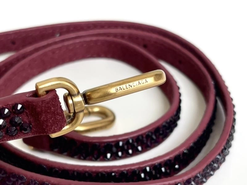 Balenciaga Jujube Red Hourglass Diamond Bag - Luxe Elegance Lightweight 72583