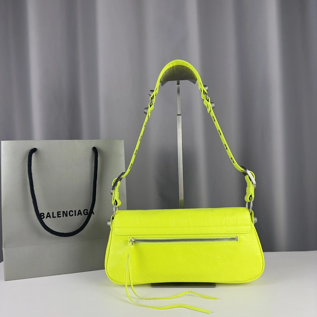 Balenciaga Large Everyday Lambskin Sling Bag Baguette Style Contemporary 61101