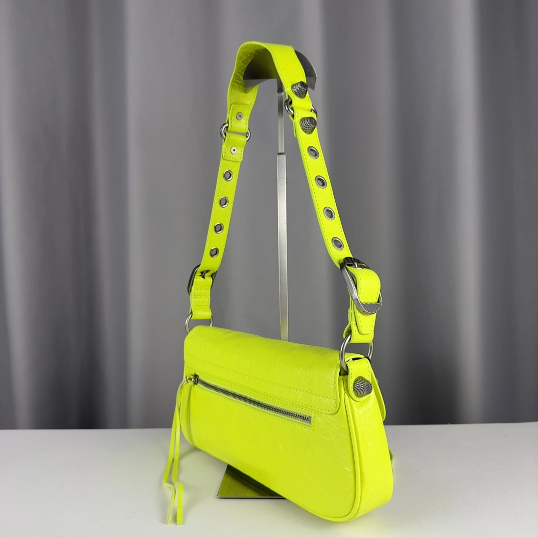 Balenciaga Large Everyday Lambskin Sling Bag Baguette Style Contemporary 61101