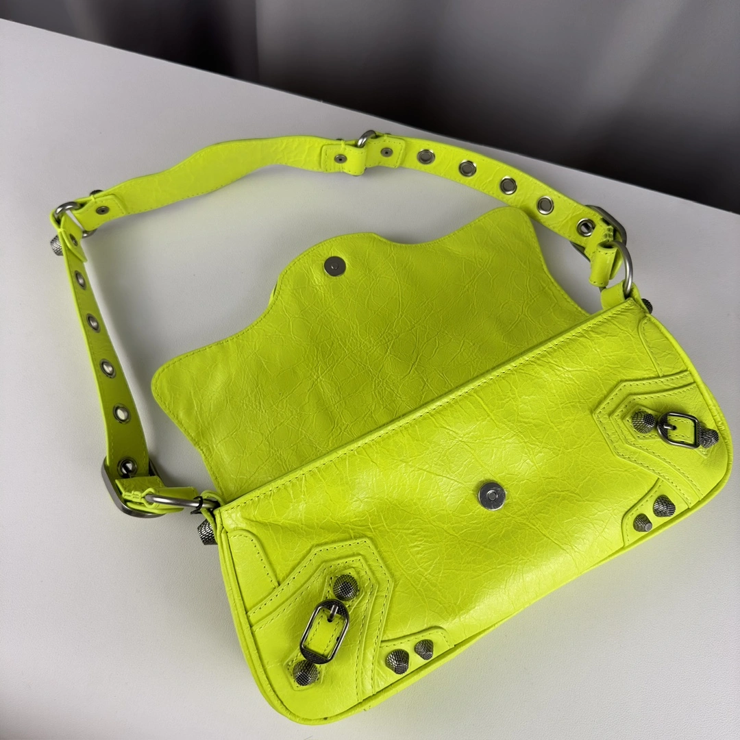 Balenciaga Large Everyday Lambskin Sling Bag Baguette Style Contemporary 61101