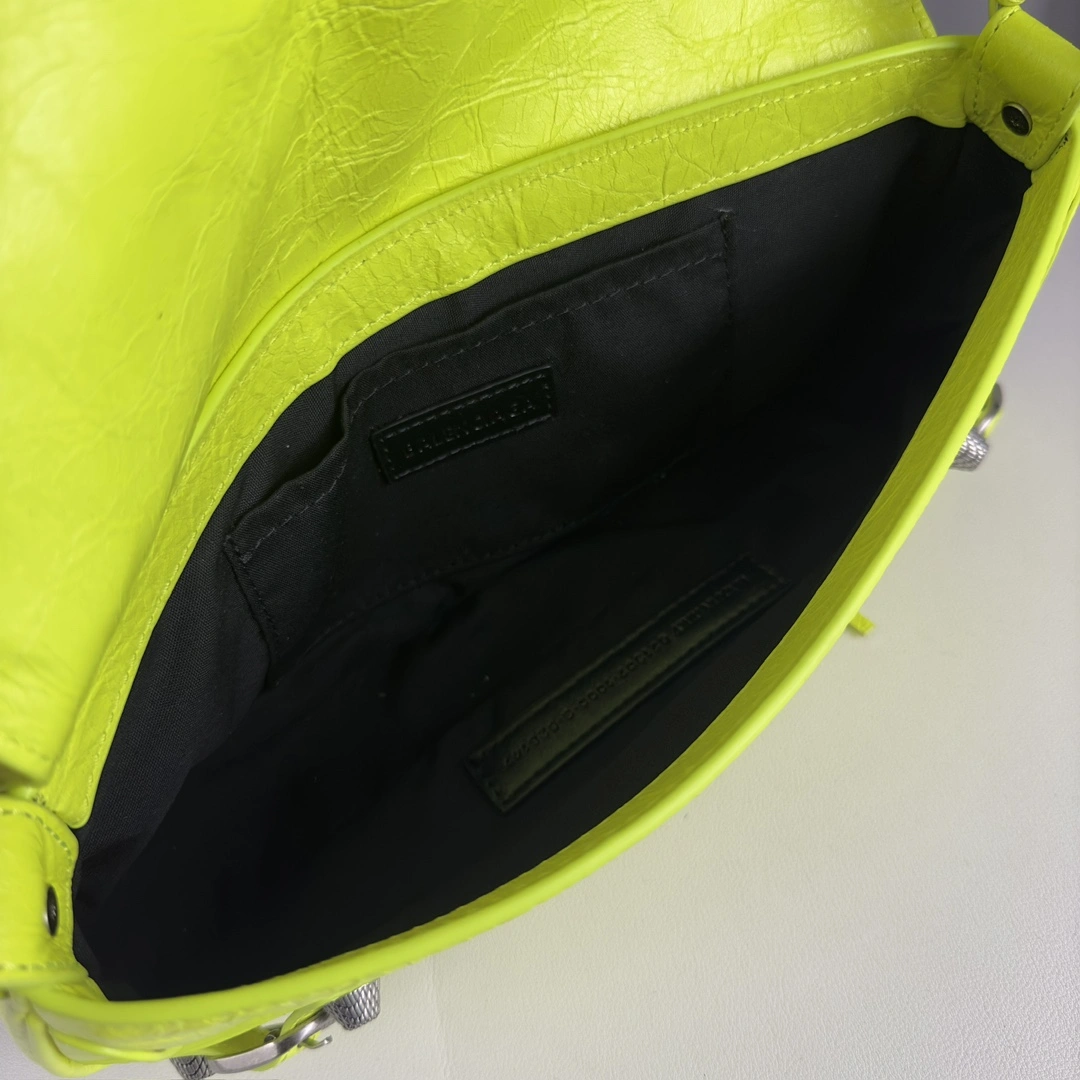 Balenciaga Large Everyday Lambskin Sling Bag Baguette Style Contemporary 61101