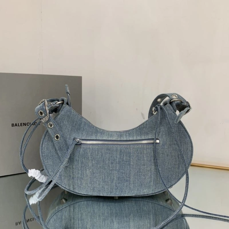 UrbanStyle Balenciaga Le Cagole Crescent Denim Dumpling Bag - Size S 78835
