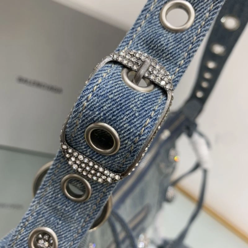 UrbanStyle Balenciaga Le Cagole Crescent Denim Dumpling Bag - Size S 78835