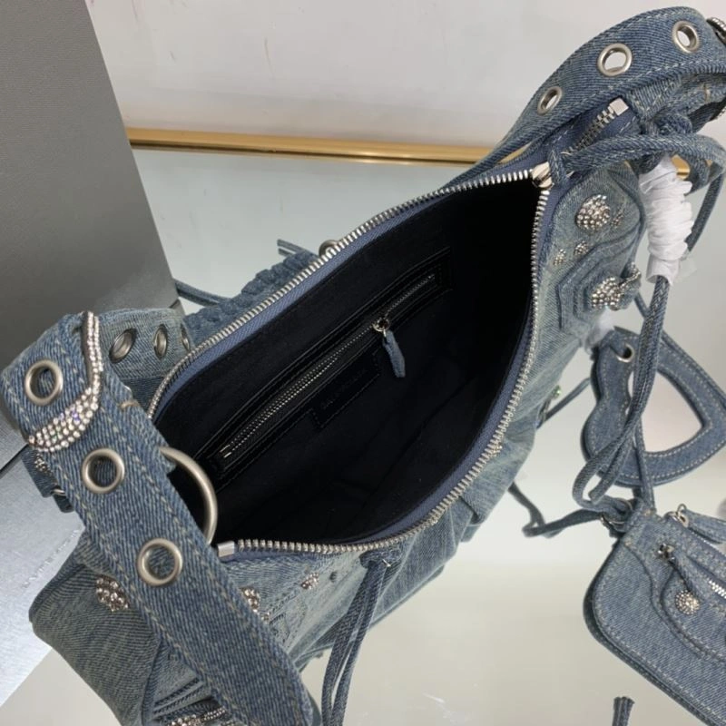 UrbanStyle Balenciaga Le Cagole Crescent Denim Dumpling Bag - Size S 78835