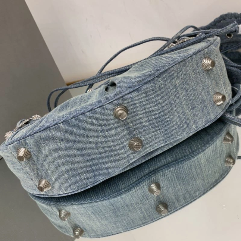 UrbanStyle Balenciaga Le Cagole Crescent Denim Dumpling Bag - Size S 78835