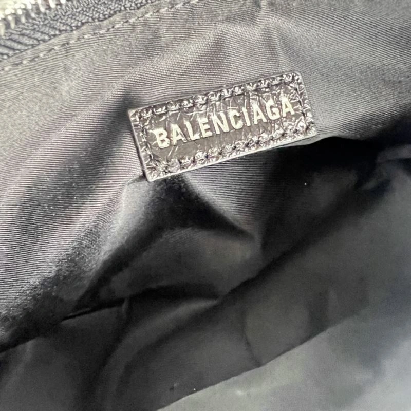 EasyCare Balenciaga Le Cagole Denim Print Crescent Bag with Mirror Pouch 78800