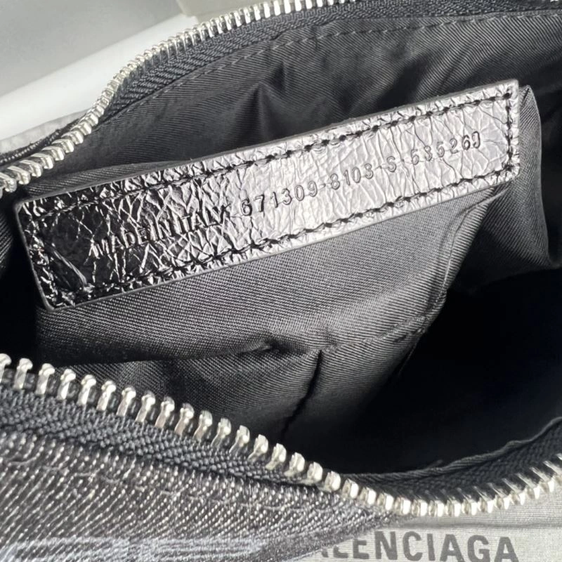 EasyCare Balenciaga Le Cagole Denim Print Crescent Bag with Mirror Pouch 78800