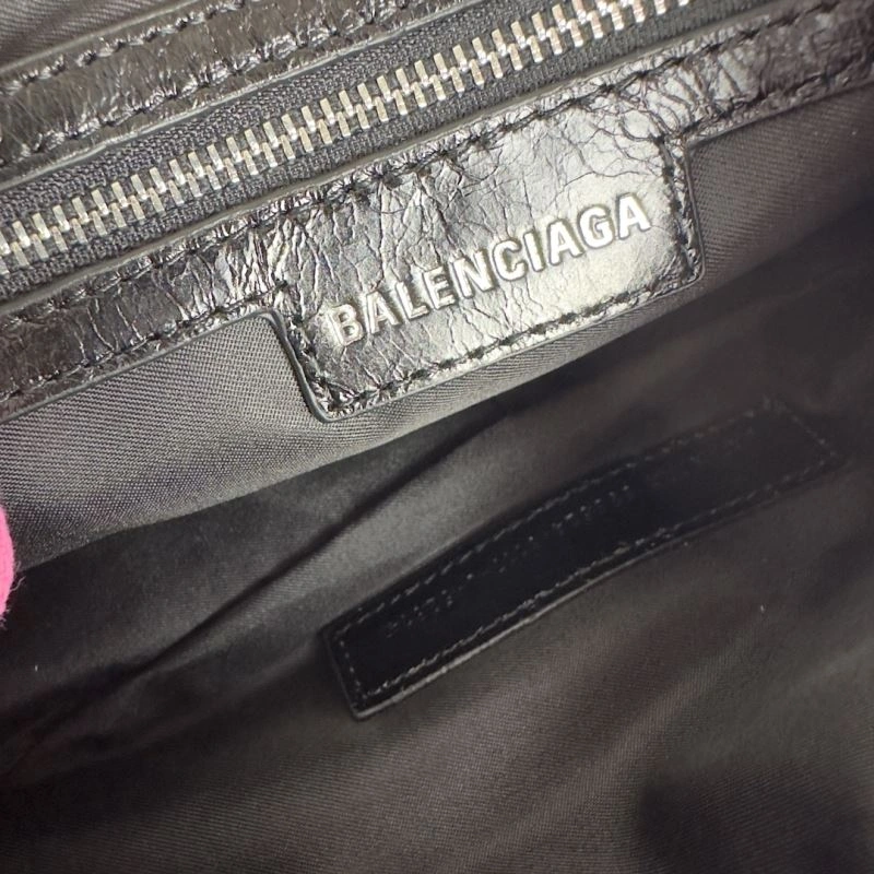 Balenciaga Le Cagole Diamond-Studded Pink Denim Crossbody Bag Packable 78382