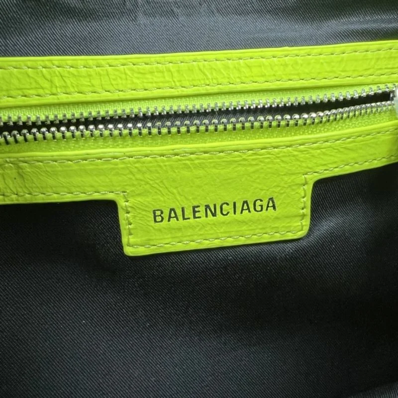 Reliable Balenciaga Le Cagole Fluo Yellow Motorcycle Dumpling Bag 38365