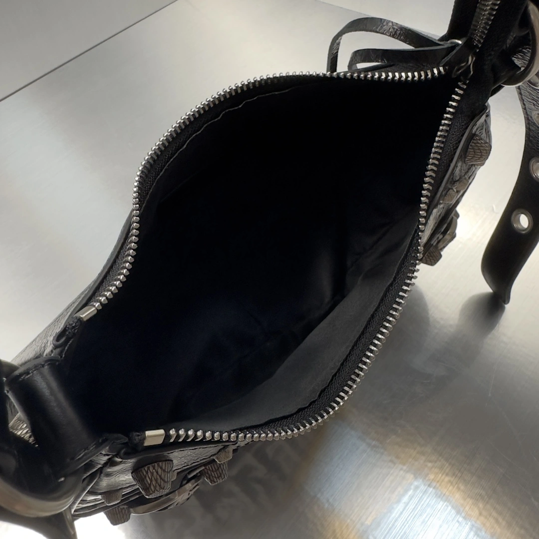 Affordable Balenciaga Le Cagole Graffiti Half-Moon Shoulder Bag - Retro Rock 72603
