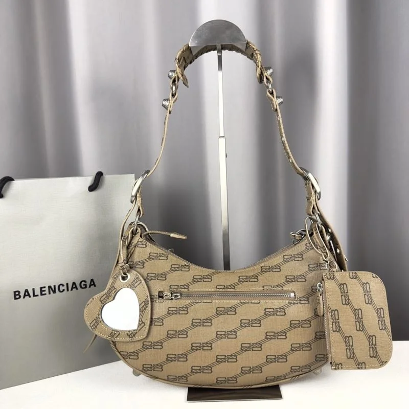 Balenciaga Le Cagole Half-Moon Bag - Brown Old Flower Edition TravelReady 38390