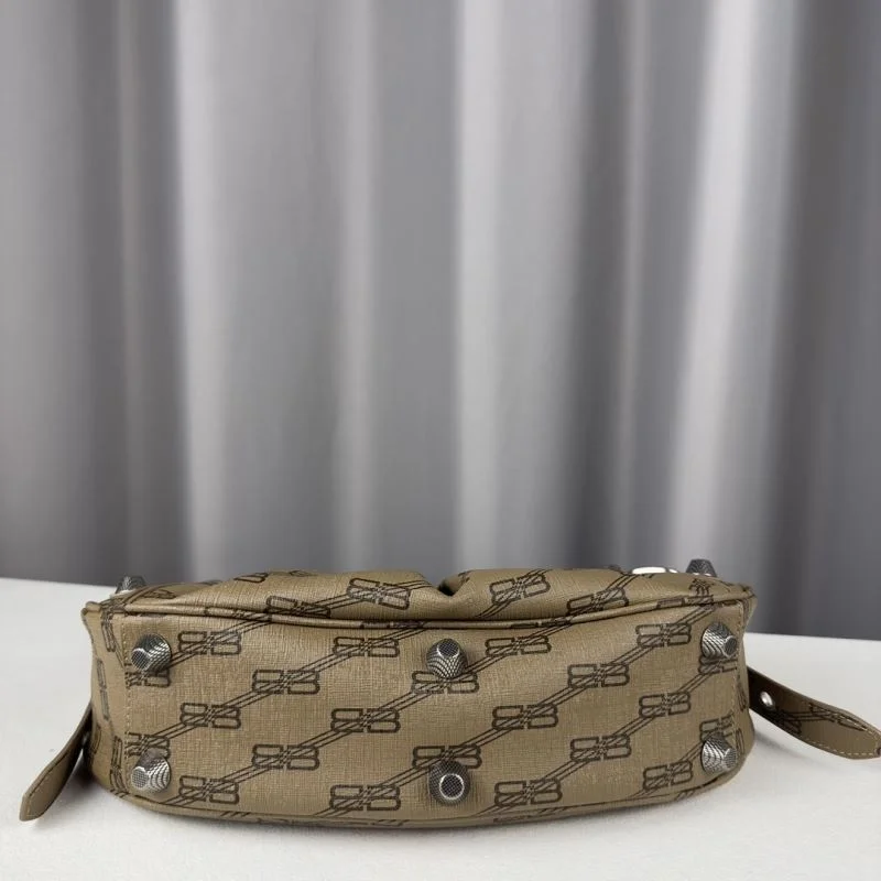 Balenciaga Le Cagole Half-Moon Bag - Brown Old Flower Edition TravelReady 38390