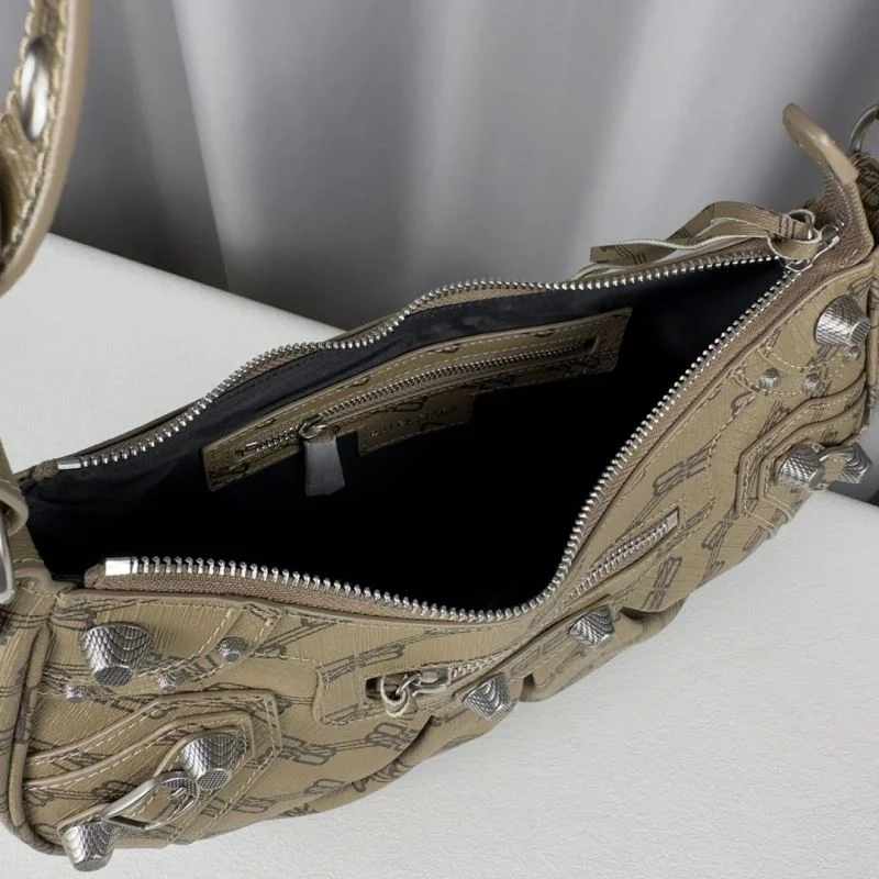 Balenciaga Le Cagole Half-Moon Bag - Brown Old Flower Edition TravelReady 38390