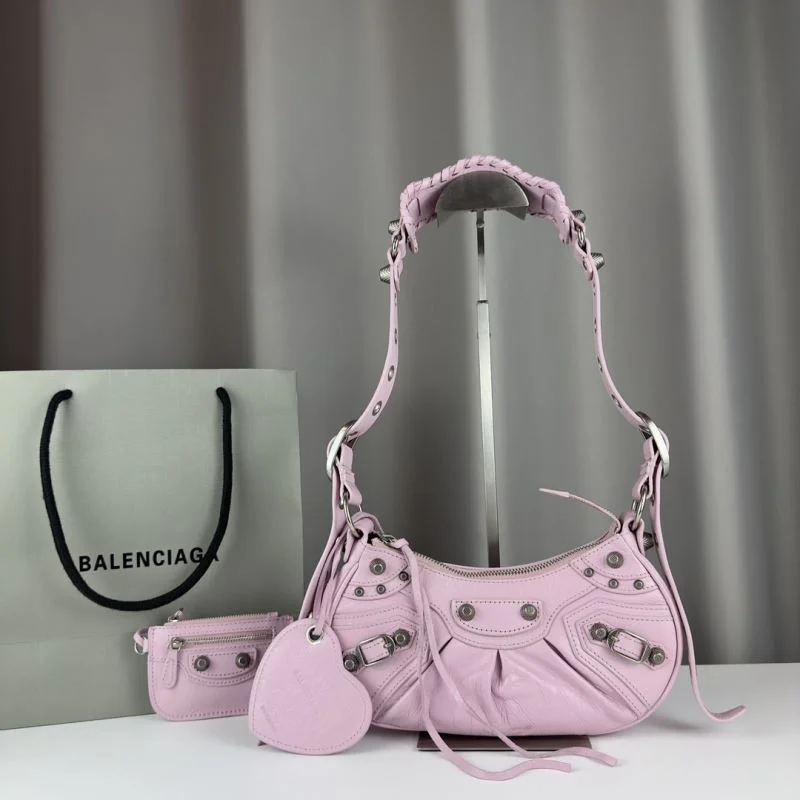 Balenciaga Le Cagole Half-Moon Crossbody Bag with Heart Mirror Attractive 38386