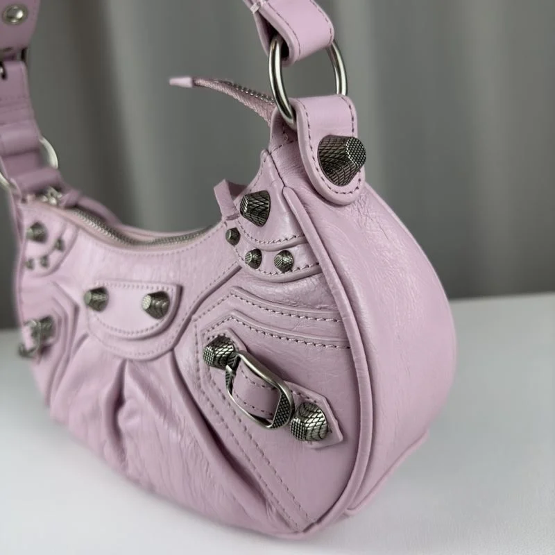 Balenciaga Le Cagole Half-Moon Crossbody Bag with Heart Mirror Attractive 38386
