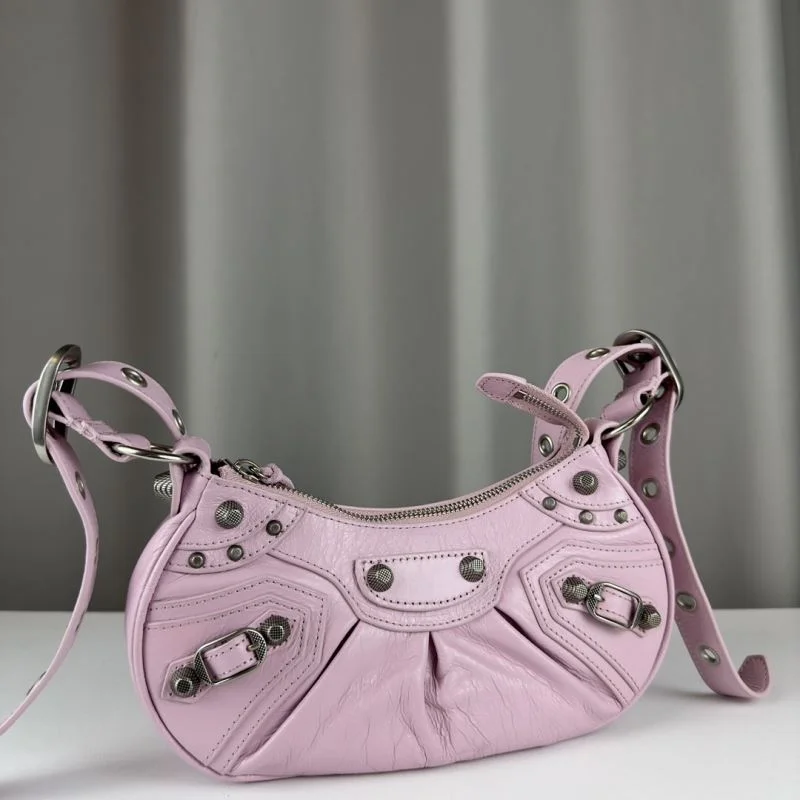 Balenciaga Le Cagole Half-Moon Crossbody Bag with Heart Mirror Attractive 38386
