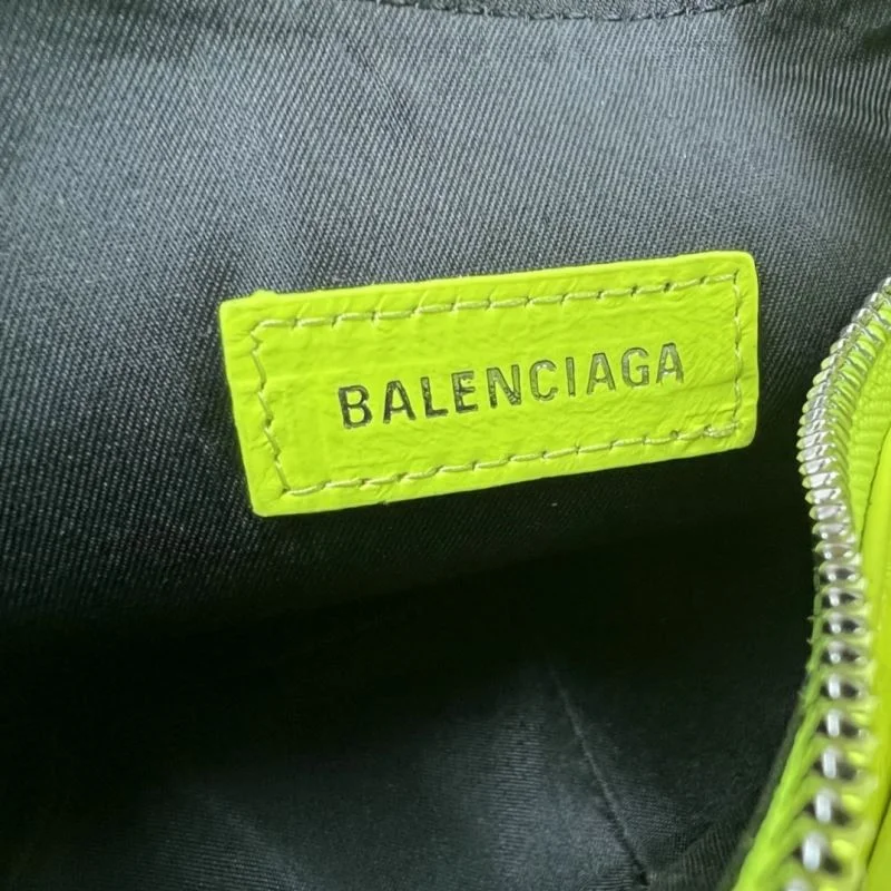 Original Balenciaga Le Cagole Half-Moon Dumpling Bag in Fluorescent Yellow 38337