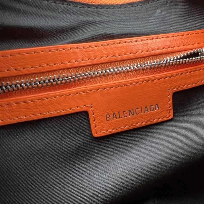 Balenciaga Le Cagole Half-Moon Dumpling Bag in Orange Wax Efficient 38349