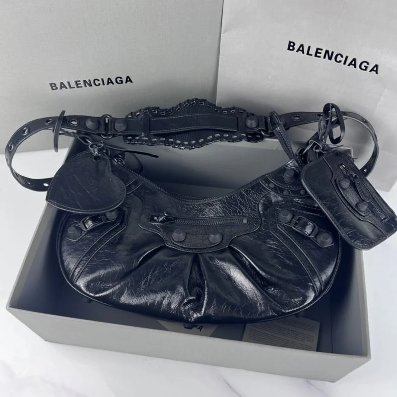 Balenciaga Le Cagole Half-Moon Motorcycle Dumpling Bag OnTrend 38338