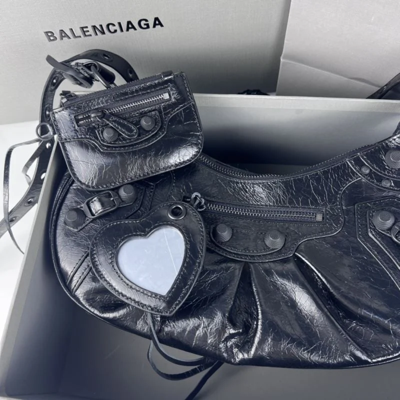 Balenciaga Le Cagole Half-Moon Motorcycle Dumpling Bag OnTrend 38338