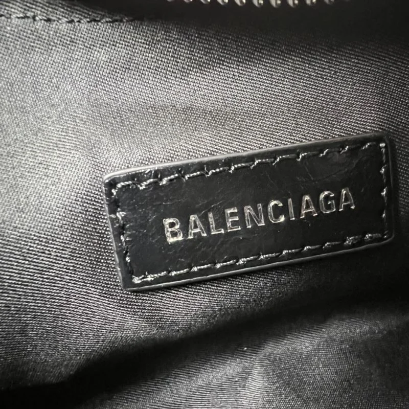 Balenciaga Le Cagole Half-Moon Shoulder Bag in Oil Wax Leather SmoothTexture 38366