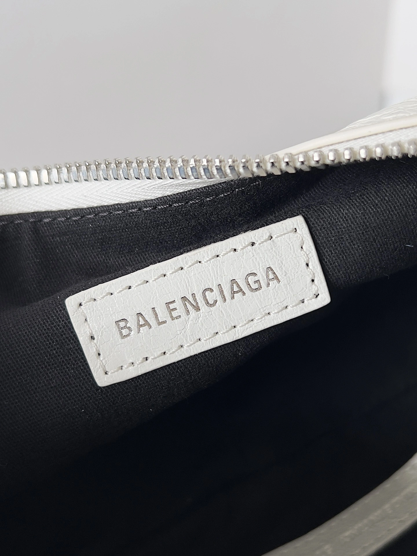 TechFriendly Balenciaga Le Cagole Half-Moon Studded Handbag with Adjustable Strap 64700