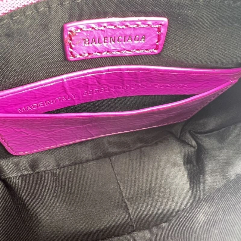 ComfortFit Balenciaga Le Cagole Mini Crocodile Fluorescent Rose Red Bag 78815