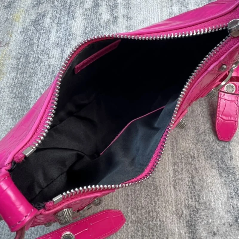 EyeCatching Balenciaga Le Cagole Mini Crocodile Half-Moon Bag 38372