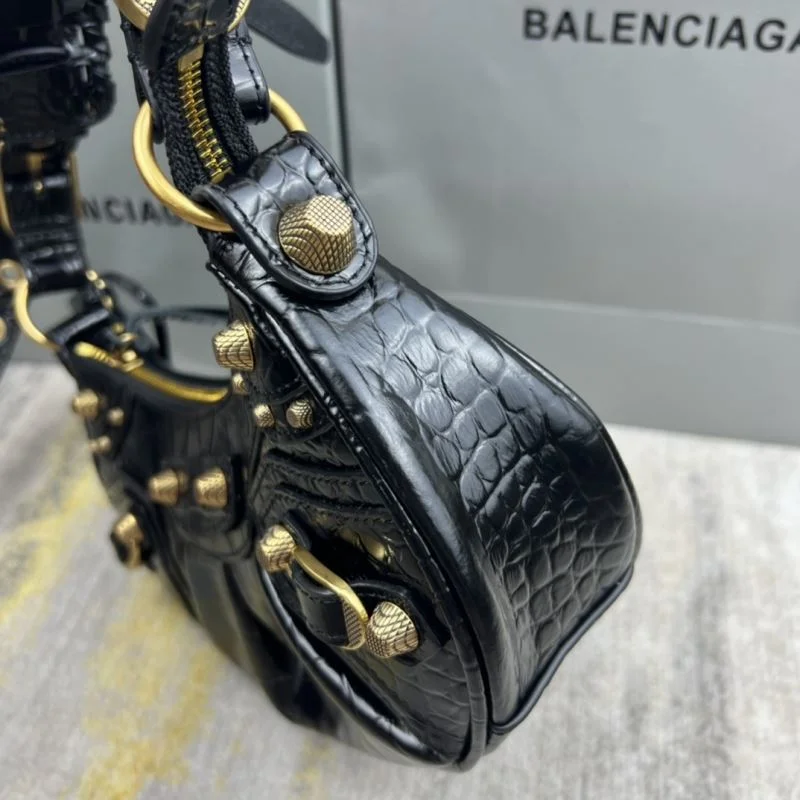 Balenciaga Le Cagole Mini Crocodile Half-Moon Bag GoAnywhere 38357