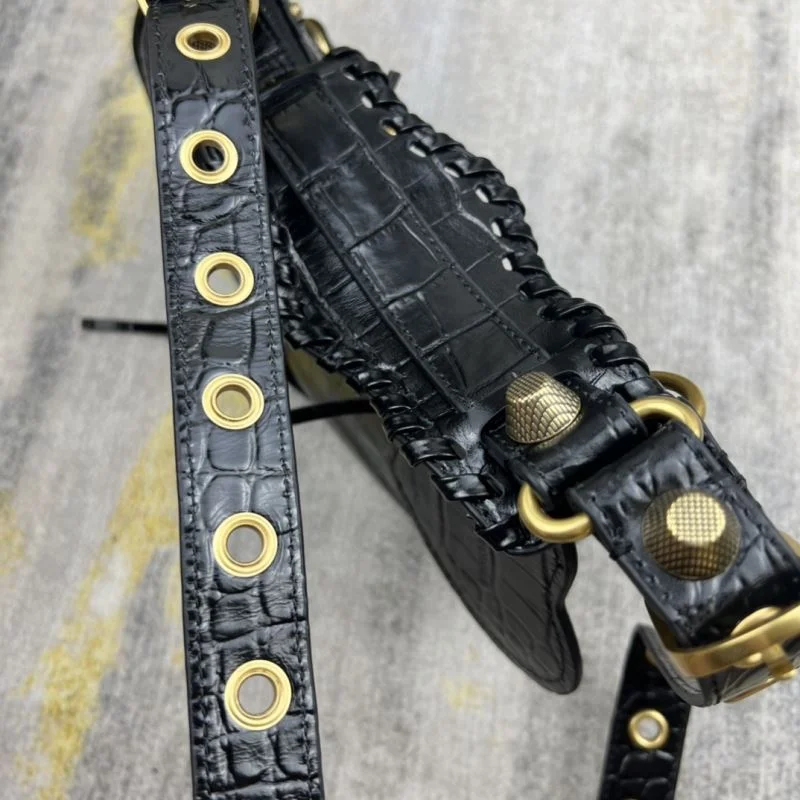 Balenciaga Le Cagole Mini Crocodile Half-Moon Bag GoAnywhere 38357