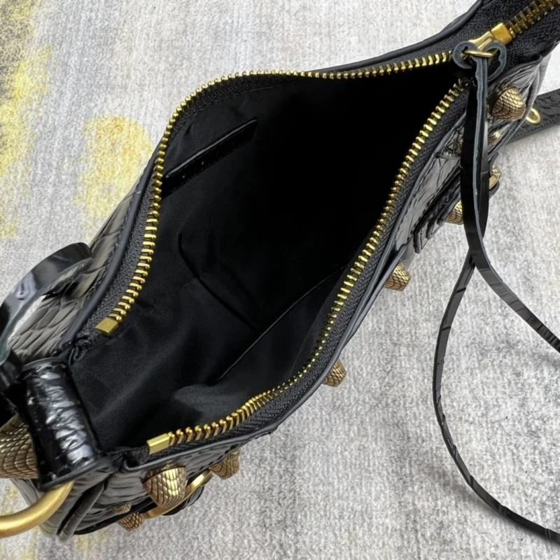 Balenciaga Le Cagole Mini Crocodile Half-Moon Bag GoAnywhere 38357