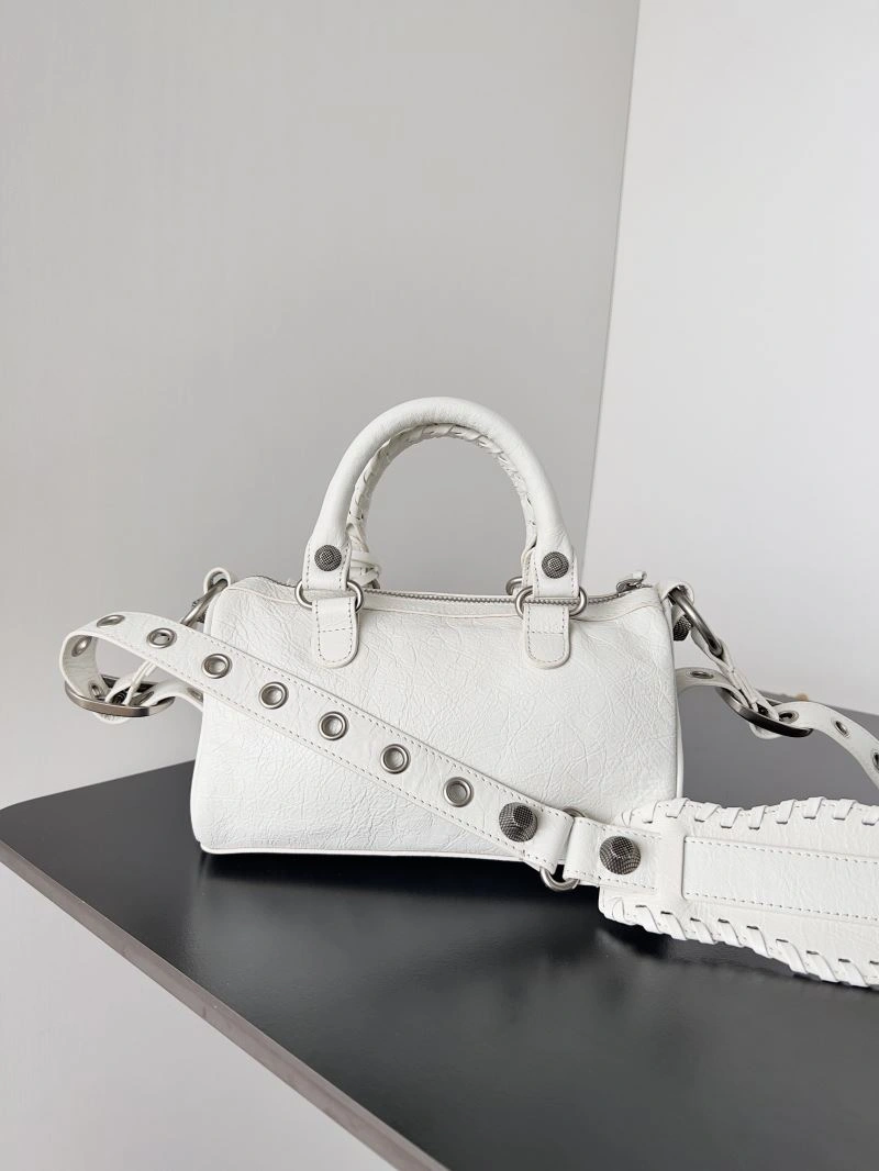 Balenciaga Le Cagole Mini Duffle Bag in Black Lambskin Leather Lightweight 78768