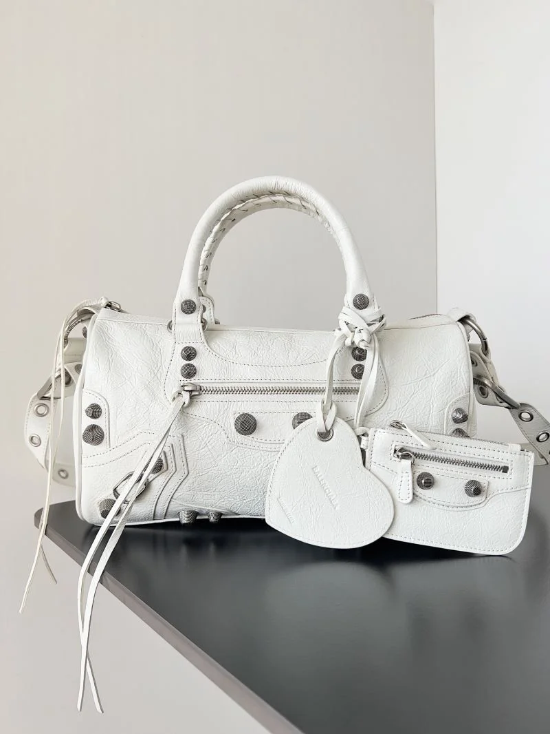 Vibrant Balenciaga Le Cagole Mini Duffle Bag with Heart Mirror 37756