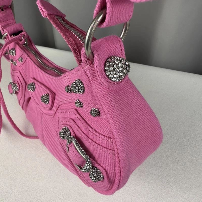 Balenciaga Le Cagole Mini Powder Blue Denim Shoulder Bag QuickDry 78379