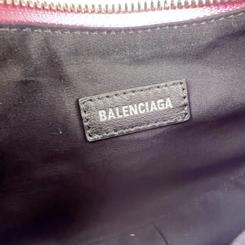 EasyCare Balenciaga Le Cagole Mini Rhinestone Denim Half-Moon Bag 78807