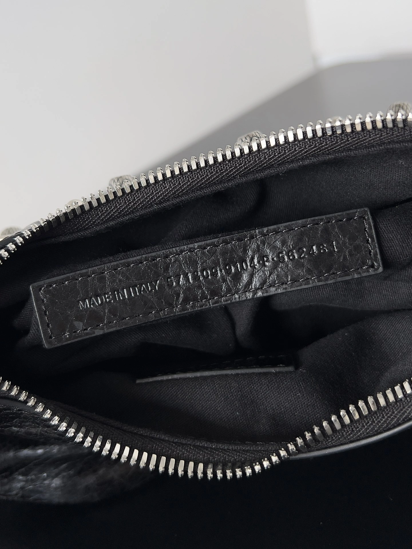 Balenciaga Le Cagole Perforated Stud Half-Moon Handbag with Adjustable Strap SmoothTexture 64707