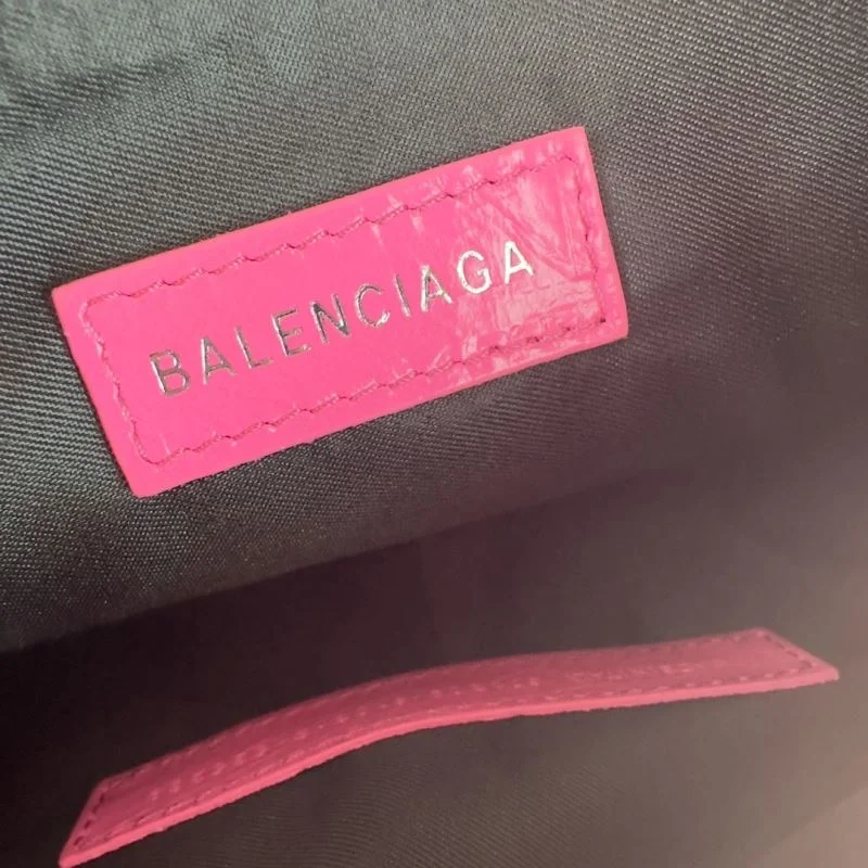 Balenciaga Le Cagole Pink Half-Moon Crossbody Bag Stretchable 38340