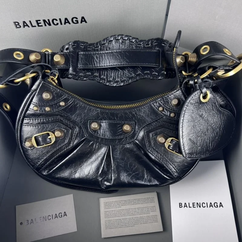 Attractive Balenciaga Le Cagole Retro Motorcycle Dumpling Bag 38336