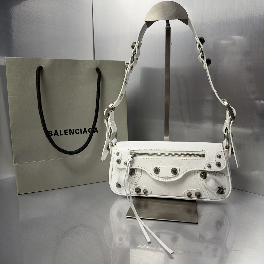 Practical Balenciaga Le Cagole Small Baguette Sling Bag in Lambskin 61084