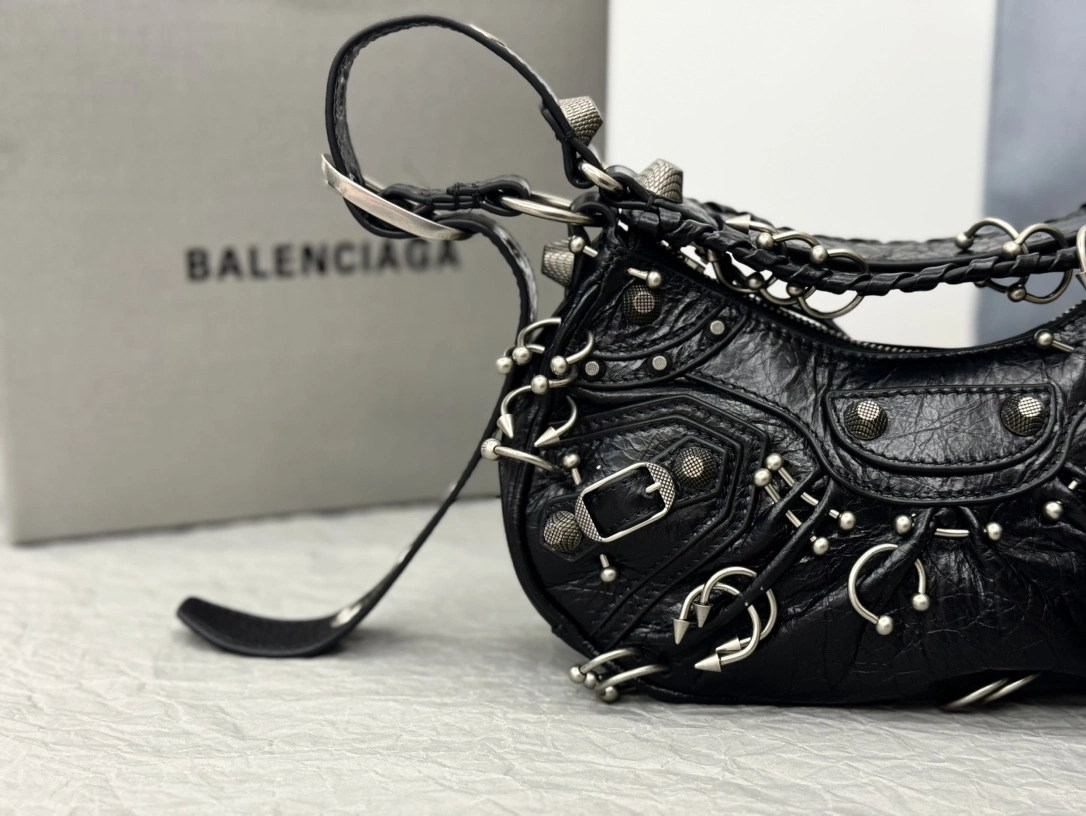 Balenciaga Le Cagole Studded Motorcycle Bag - Limited Edition Youthful 61080
