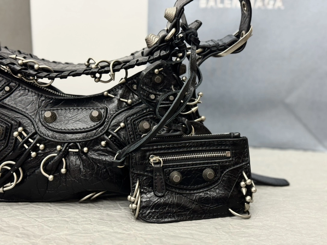 Balenciaga Le Cagole Studded Motorcycle Bag - Limited Edition Youthful 61080