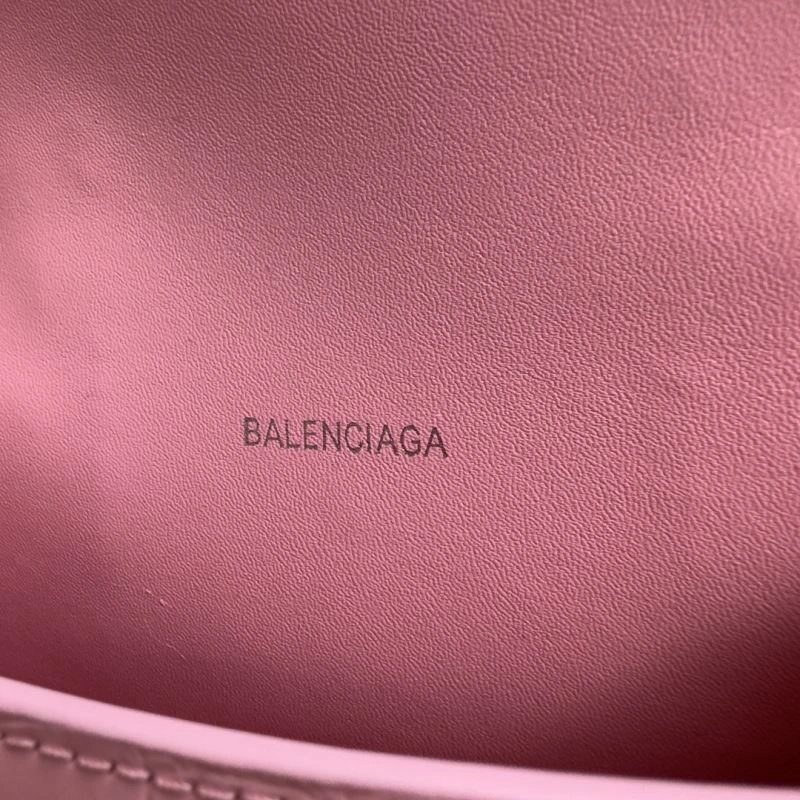 Balenciaga Light Pink Crocodile Hourglass XS Bag with Silver Buckle Comfortable 69994