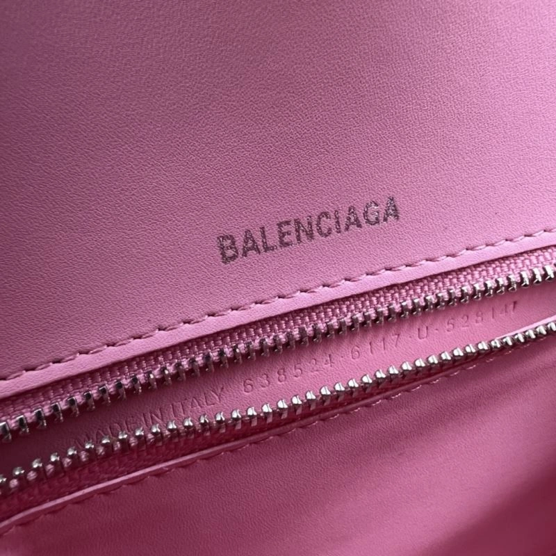 Trendsetting Balenciaga Light Pink Crocodile Pattern Balenciaga Hourglass Bag 78733