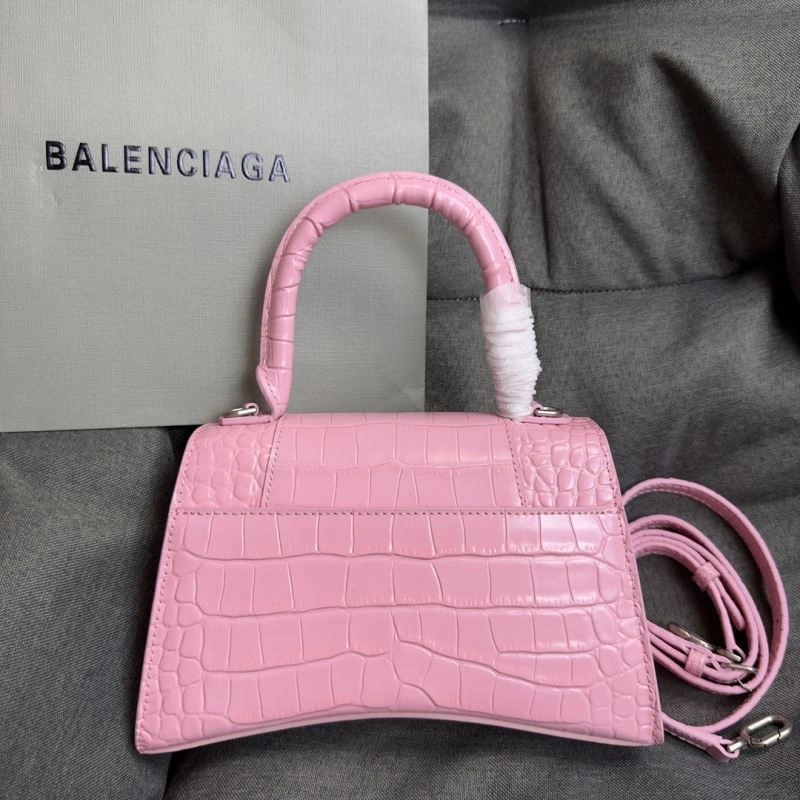 FastDry Balenciaga Light Pink Crocodile Pattern Hourglass Bag S Size 70037