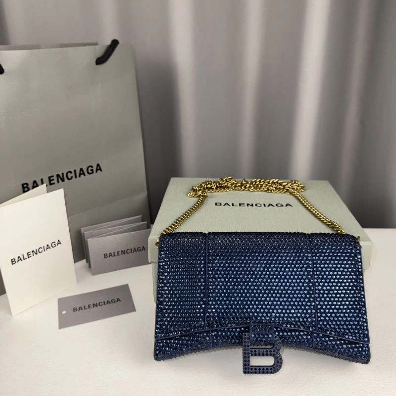 Balenciaga Limited Edition Hourglass Rhinestone Chain Bag EasyMatch 75314