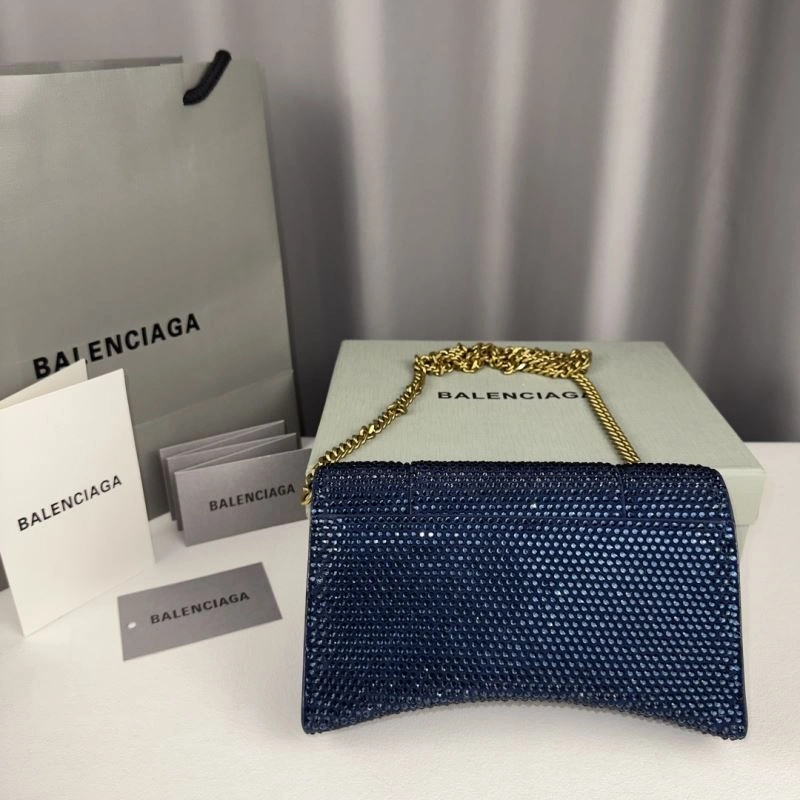 Balenciaga Limited Edition Hourglass Rhinestone Chain Bag EasyMatch 75314