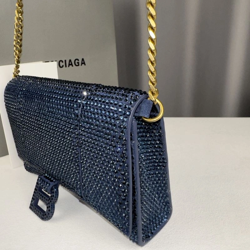 Balenciaga Limited Edition Hourglass Rhinestone Chain Bag EasyMatch 75314