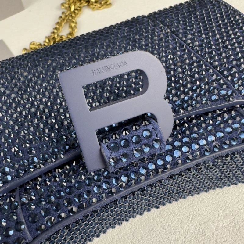 Balenciaga Limited Edition Hourglass Rhinestone Chain Bag EasyMatch 75314