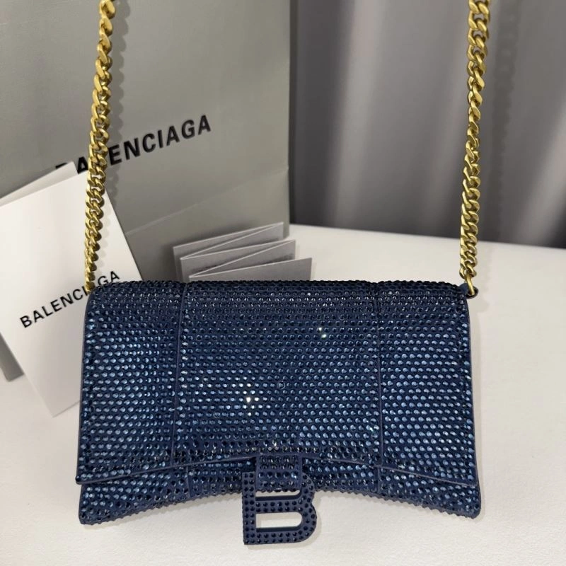 Balenciaga Limited Edition Hourglass Rhinestone Chain Bag EasyMatch 75314