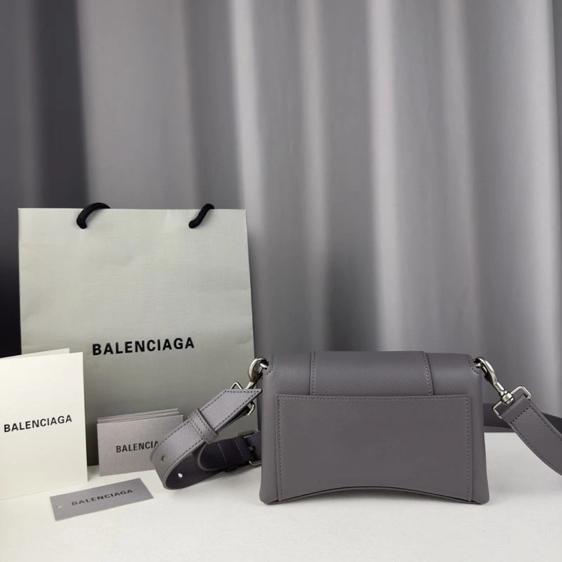 MultiPurpose Balenciaga Litchi Grey Hourglass Bag - Unisex  Curved Design 78637